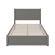 AFI NoHo Farmhouse Wood Queen Bed with Footboard in Grey