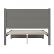 AFI NoHo Farmhouse Wood Queen Bed with Footboard in Grey