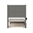 AFI NoHo Wood Twin XL Bed with Footboard/Twin XL Trundle in Grey