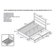 AFI NoHo Wood Twin XL Bed with Footboard and 2 Drawers in Walnut