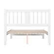 AFI Tahoe Solid Wood Full Platform Bed with Footboard in White