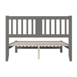 AFI Tahoe Solid Wood Queen Platform Bed with Footboard in Grey
