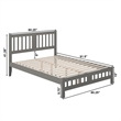 AFI Tahoe Solid Wood Queen Platform Bed with Footboard in Grey
