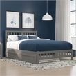 AFI Tahoe Wood Queen Platform Bed with Footboard and Twin XL Trundle in Grey
