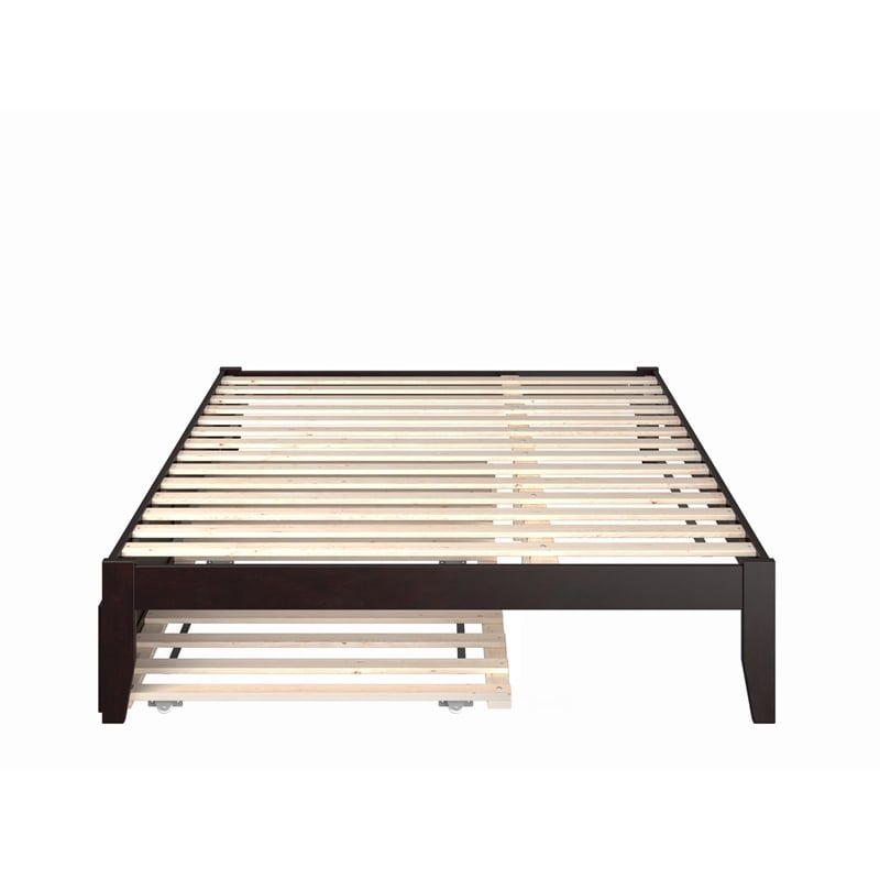 AFI Colorado Solid Wood Queen Bed and Twin XL Trundle in Espresso