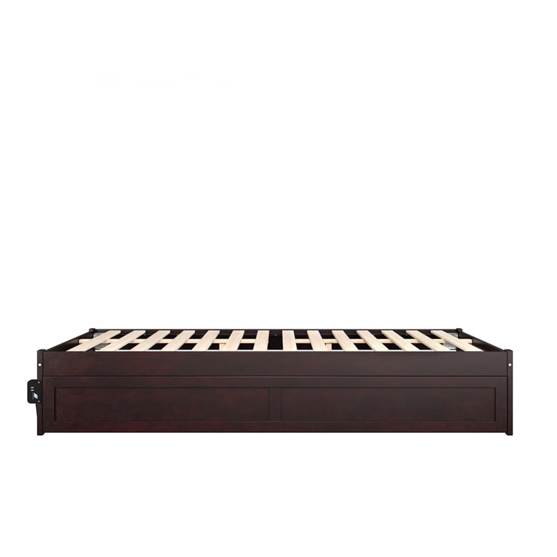 AFI Colorado Solid Wood Queen Bed and Twin XL Trundle in Espresso