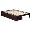 AFI Colorado Modern Wood Full Bed with 2 Drawers in Espresso