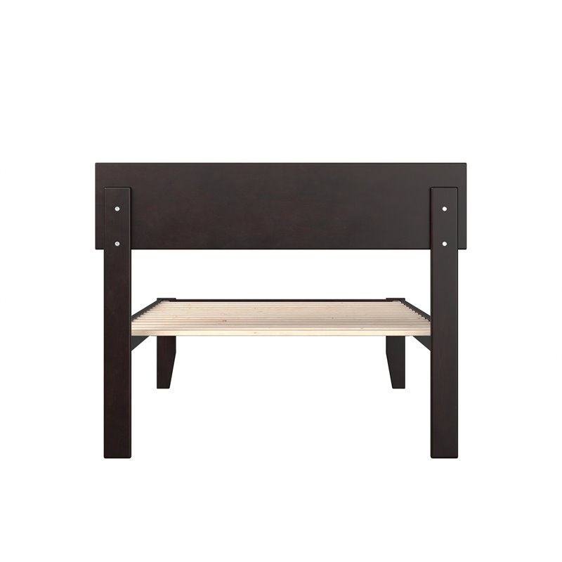 AFI Boston Modern Solid Wood Twin XL Platform Bed in Espresso