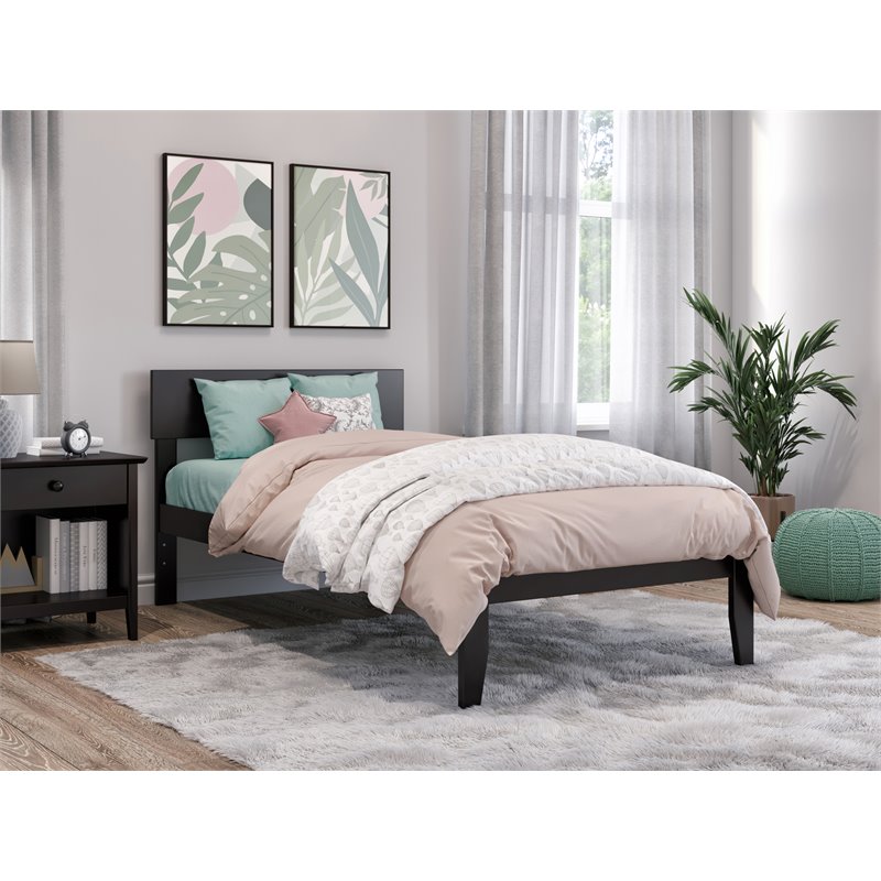 AFI Boston Modern Solid Wood Twin Size Platform Bed in Espresso
