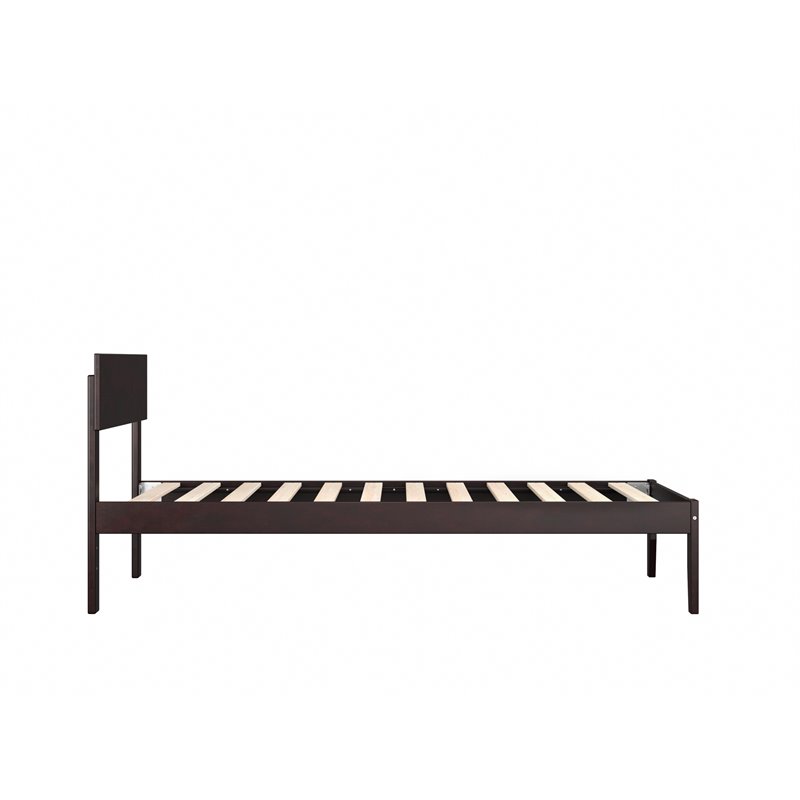 AFI Boston Modern Solid Wood Twin Size Platform Bed in Espresso