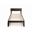 AFI Boston Solid Wood Twin XL Bed with Twin XL Trundle in Espresso