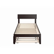 AFI Boston Modern Wood Twin Bed with Twin Trundle in Espresso