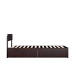 AFI Boston Wood Twin Extra Long Bed with 2 Drawers in Espresso