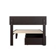 AFI Boston Wood Twin Extra Long Bed with 2 Drawers in Espresso