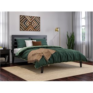 AFI Oxford Modern Solid Wood Platform Queen Bed in Espresso