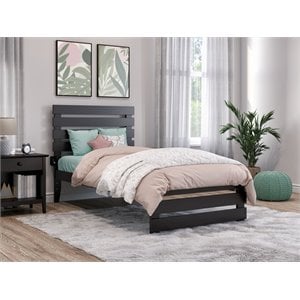 AFI Oxford Modern Wood Twin Bed with Footboard in Espresso