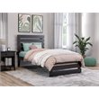 AFI Oxford Modern Wood Twin Bed with Footboard in Espresso