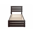 AFI Oxford Wood Twin Bed with Footboard and Twin Trundle in Espresso