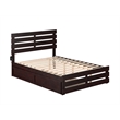 AFI Oxford Wood Full Bed with Footboard and Twin Trundle in Espresso