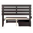 AFI Oxford Wood Full Bed with Footboard and 2 Drawers in Espresso