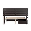 AFI Oxford Wood Queen Bed with Footboard and Drawers in Espresso