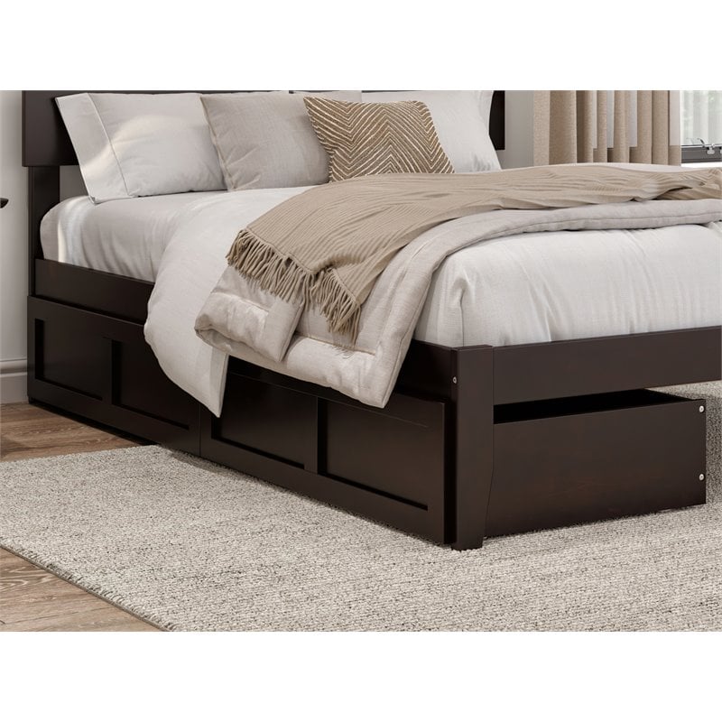 AFI Underbed Accessory Modern Wood Drawers in Espresso (Set of 2)