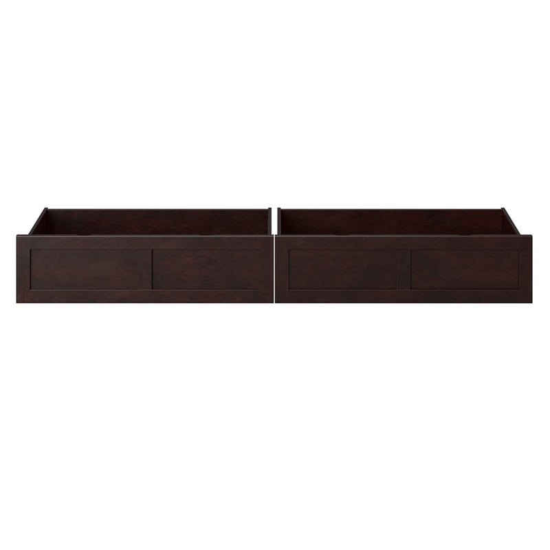 AFI Underbed Accessory Modern Wood Drawers in Espresso (Set of 2)