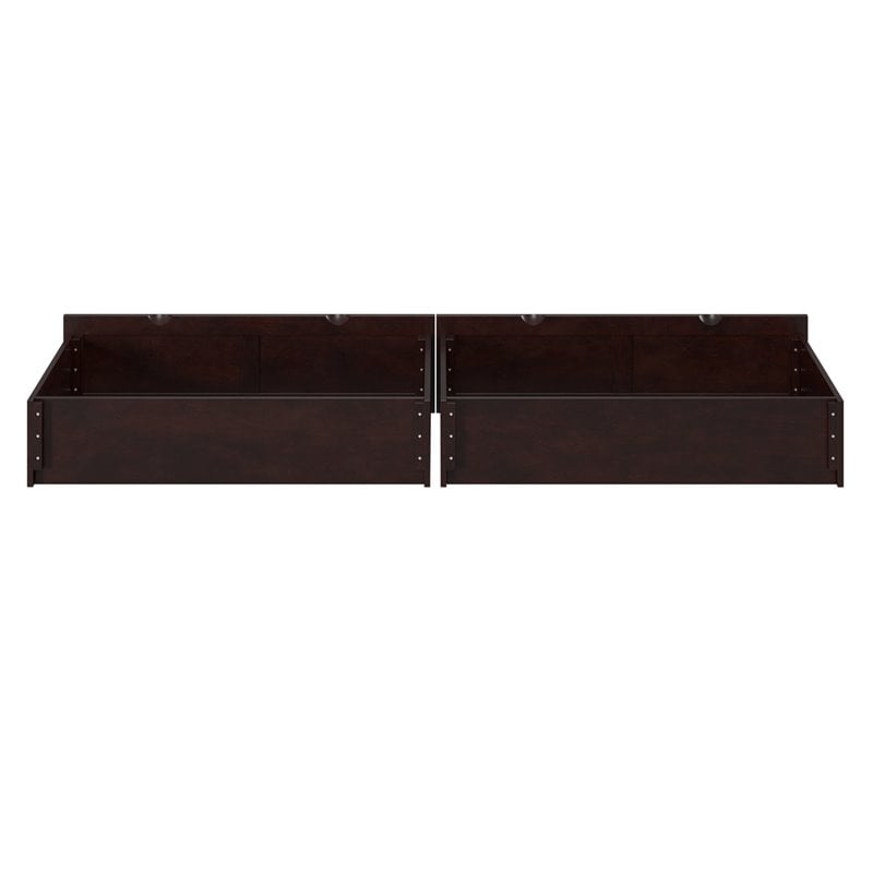 AFI Underbed Accessory Modern Wood Drawers in Espresso (Set of 2)