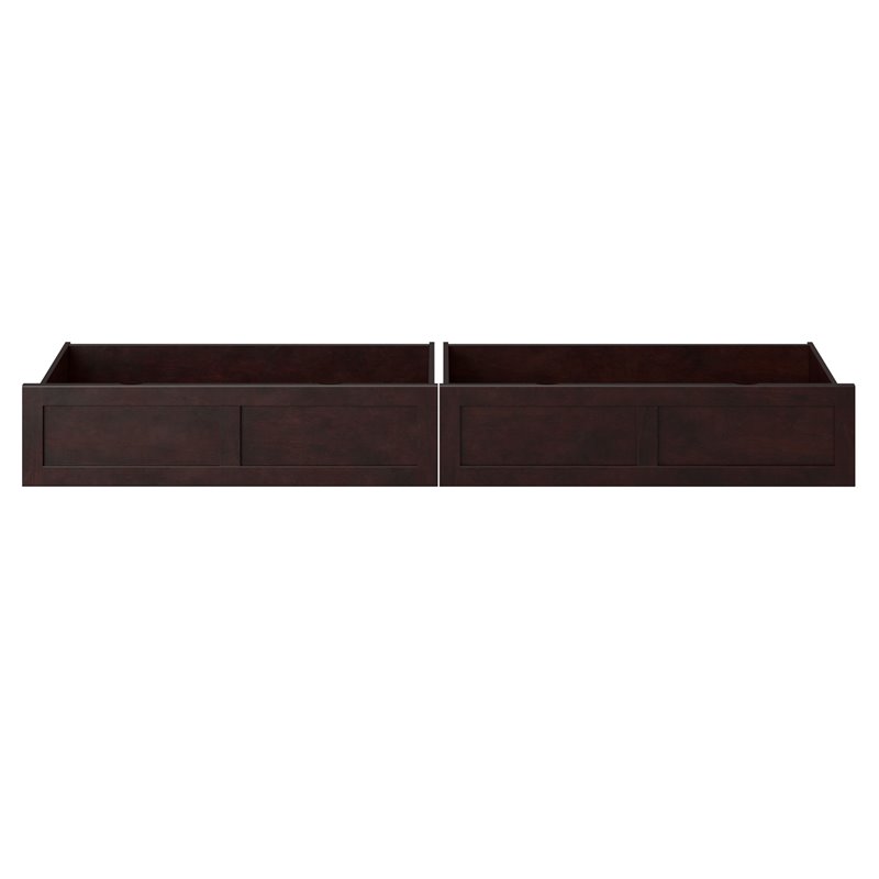 AFI Underbed Drawers Twin XL/Queen/King Wood Drawers in Espresso (Set of 2)