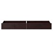 AFI Underbed Drawers Twin XL/Queen/King Wood Drawers in Espresso (Set of 2)