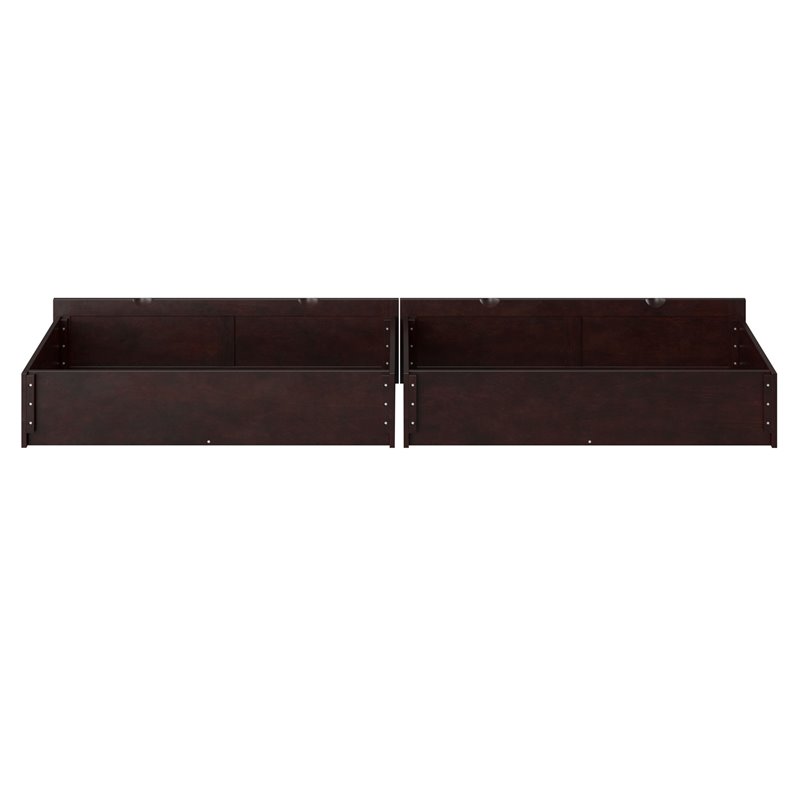 AFI Underbed Drawers Twin XL/Queen/King Wood Drawers in Espresso (Set of 2)