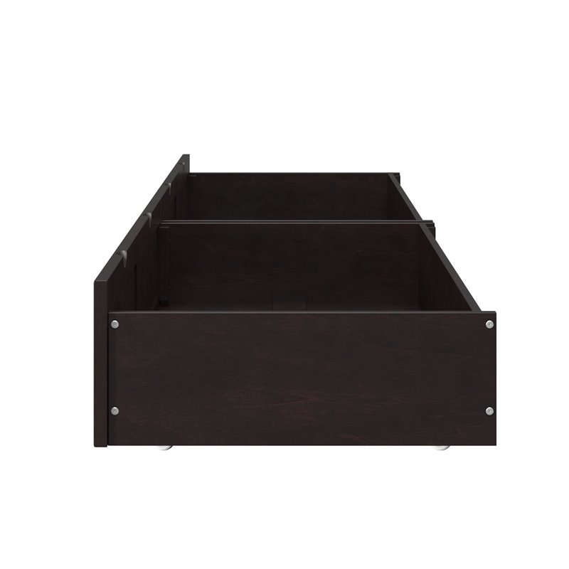 AFI Underbed Drawers Twin XL/Queen/King Wood Drawers in Espresso (Set of 2)