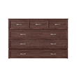 Northfield Queen Solid Wood Modern Murphy Bed Chest with Mattress in Burnt Amber