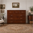 Northfield Queen Solid Wood Modern Murphy Bed Chest with Mattress  in Walnut