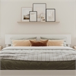 Orlando King Modern Wood Panel Headboard in White
