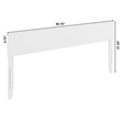 Orlando King Modern Wood Panel Headboard in White