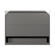 AFI Deerfield Full Solid Wood Modern Murphy Bed Chest with Mattress in Gray