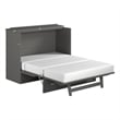 AFI Deerfield Full Solid Wood Modern Murphy Bed Chest with Mattress in Gray
