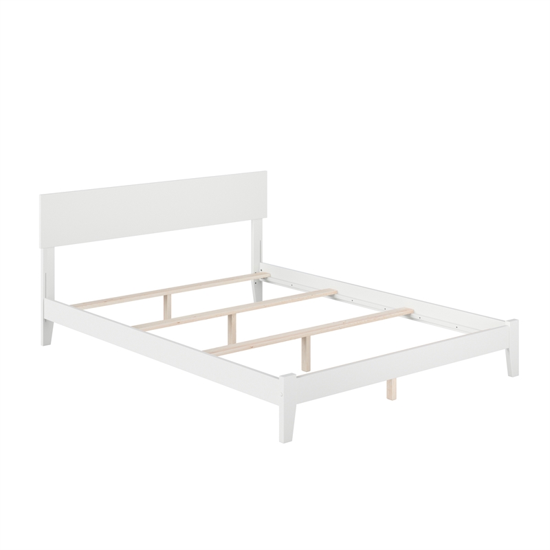 Orlando King Solid Wood Foundation Bed in White