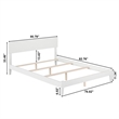 Orlando King Solid Wood Foundation Bed in White