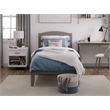 AFI Warren Solid Wood Traditional Twin Bed in Gray