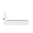 AFI Warren Solid Wood Twin Bed w/ Footboard & Twin Trundle in White