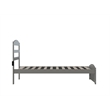 AFI Warren Solid Wood Twin Platform Bed with Footboard in Gray