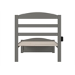 AFI Warren Solid Wood Twin Platform Bed with Footboard in Gray