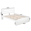 AFI Warren Solid Wood Queen Bed with Footboard in White