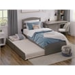 AFI Warren Solid Wood Traditional Twin XL Bed w/ Twin XL Trundle in Gray