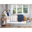 AFI Warren Solid Wood Queen Traditional Bed w/ Twin XL Trundle in White