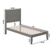 AFI NoHo Solid Wood Twin Bed in Espresso