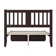 AFI Tahoe Full Solid Wood Platform Bed w/Foot Drawer in Espresso