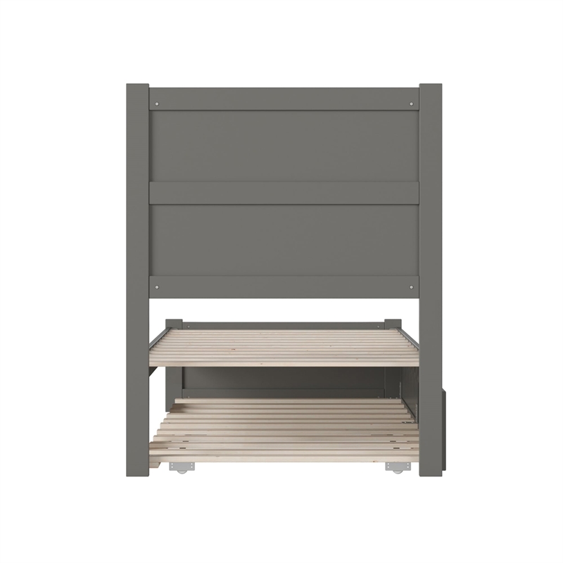 AFI NoHo Solid Wood Queen Bed with Footboard and Twin XL Trundle in Espresso